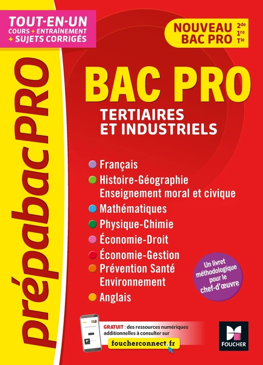 PrépabacPro - Bac Pro Tertiaires et industriels - Matières générales - Révision et entraînement - Véronique Hardy, Marc Boulanger, Bernard Verlant, Pascal Boulangé, Sylvie Crosnier, Mary Cruçon, Marie-Madeleine Piroche, Sylvie Charreau, Frédérique Le Graverend, Annie Goulvent - Foucher