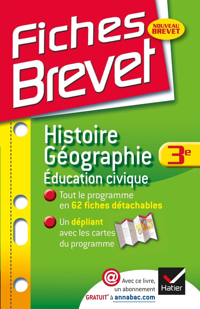 Fiches Brevet Histoire-Géographie Éducation civique 3e - Monique Redouté, Florence Holstein - Hatier