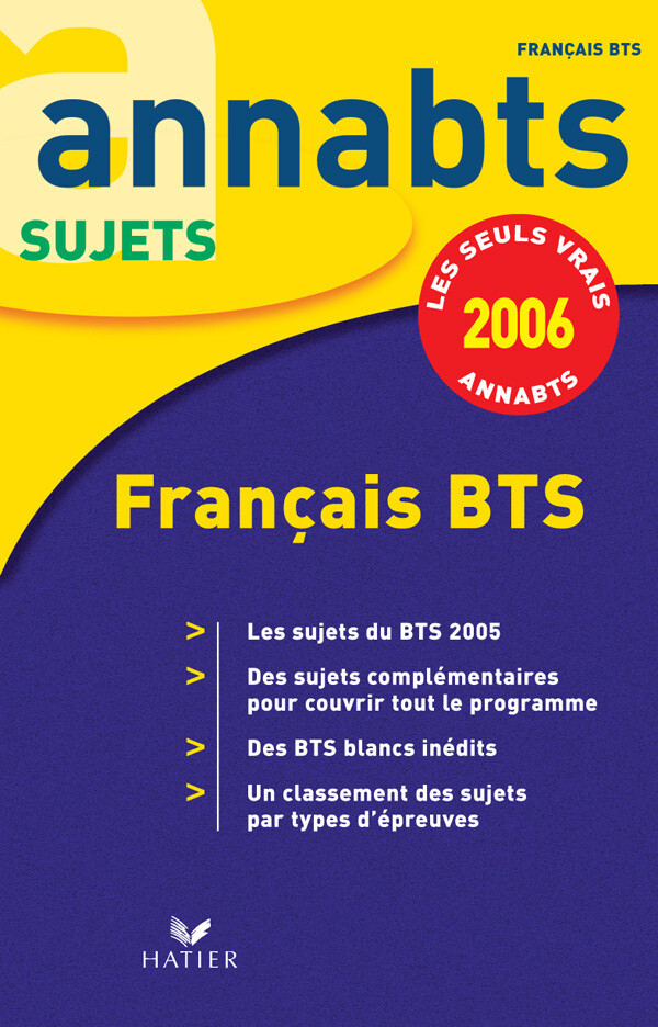 AnnaBTS 2006 - Français BTS, sujets ARCOM - Anne Boyer - Vidal - Hatier
