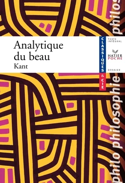 Kant (Emmanuel), Analytique du beau