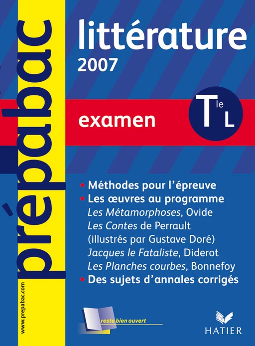 Prépabac Examen - Littérature Tle L 2006 ARCOM - Brigitte Wagneur Gavalda - Hatier