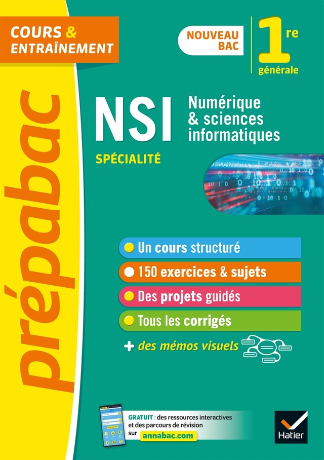 Prépabac NSI 1re générale (spécialité) - Céline Adobet, Guillaume Connan, Gérard Rozsavolgyi, Laurent Signac - Hatier