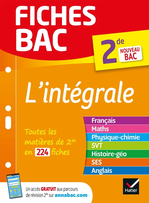 Fiches bac L'intégrale 2de - Nathalie Benguigui, Patrice Brossard, Séverine Charon, Christophe Clavel, Bertrand Darbeau, Cécile Gaillard, Sandrine Girard, Florence Holstein, Hervé Kazmierczak, Sylvain Leder, Fabien Madoz-Bonnot, Michèle Malavieille, François Porphire, Jean-Philippe Renaud, Christophe Roland, Jacques Royer - Hatier