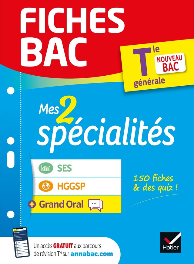 Fiches bac Mes 2 spécialités Tle générale : SES, HGGSP & Grand Oral - Bac 2024 -  Collectif - Hatier