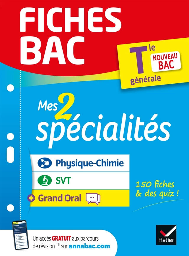 Fiches bac Mes 2 spécialités Tle générale : Physique-chimie, SVT & Grand Oral - Bac 2025 -  Collectif - Hatier