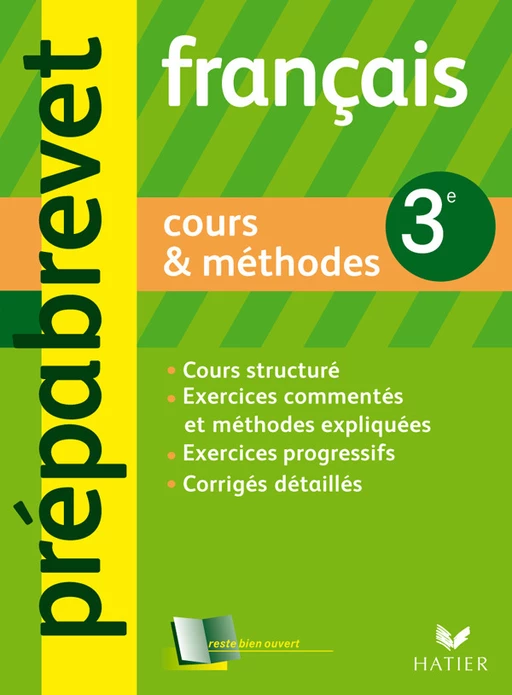 Prépabrevet Cours & Méthodes - Français 3e ARCOM - Dominique Estève, Françoise Ravez - Hatier