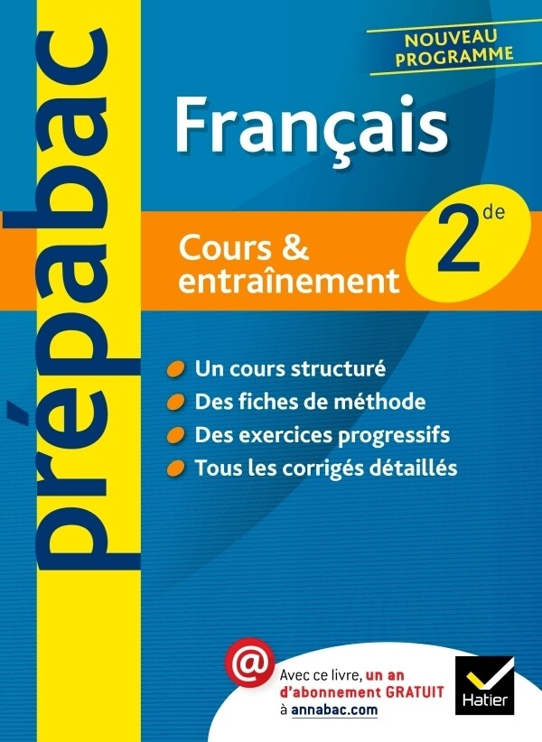 Prépabac Cours & entraînement Français 2de - Marie Péan, Séverine Charon - Hatier