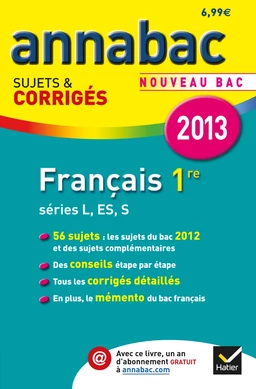 Annales Annabac 2013 Français 1re L,ES,S