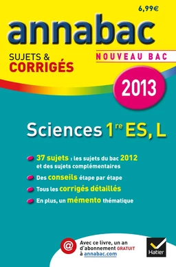 Annales Annabac 2013 Sciences 1re ES, L