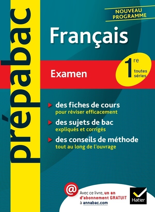Français 1re toutes séries - Prépabac Examen - Sylvie Dauvin, Jacques Dauvin - Hatier