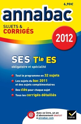 Annales Annabac 2012 Sciences économiques terminale ES sujets et corrigés