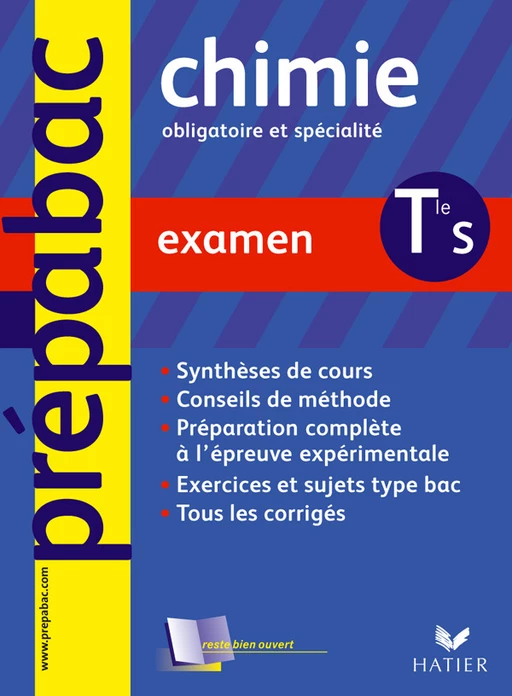 Prépabac Examen, Chimie Tle S obligatoire et spécialité - Jean-François Le Marechal, Isabelle Navizet - Hatier