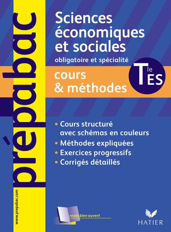 Prépabac Cours & méthodes, SES Tle ES obligatoire et spécialité - Jean-Claude Drouin - Hatier