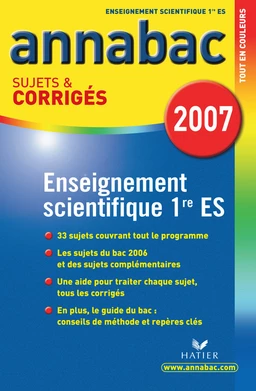 Annabac 2007 SVT corrigés 1ère ES