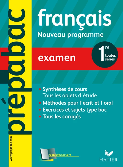 Prépabac Examen, Français 1re toutes séries - Jacques Dauvin, Sylvie Dauvin - Hatier