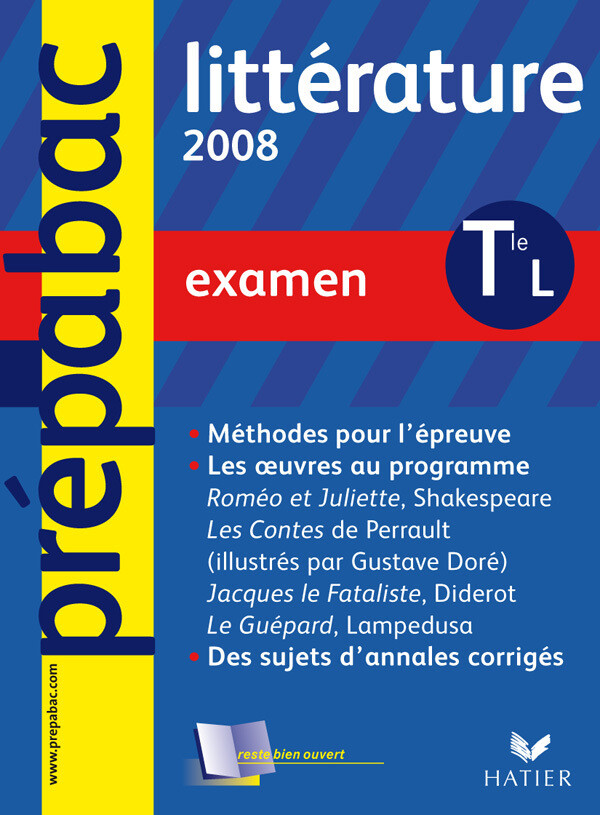 Prépabac Examen, Littérature Tle L édition 2008 - Brigitte Wagneur Gavalda - Hatier