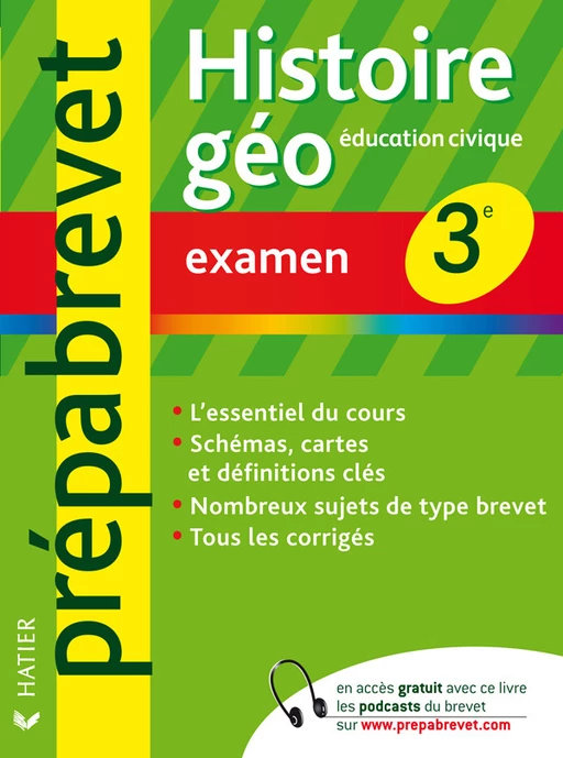 Prépabrevet Examen Histoire-Géo-Education Civique - 3e - Françoise Aoustin, Jean Brignon - Hatier