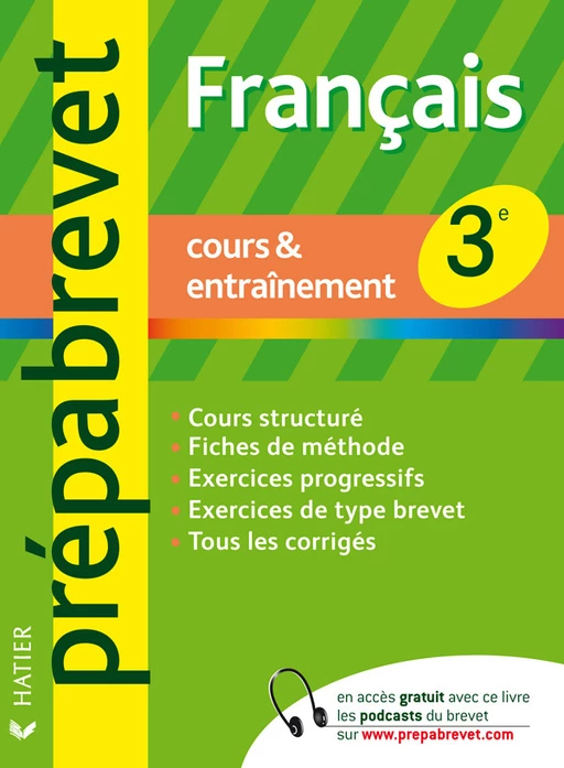 Prépabrevet Cours & Entraînement, Français 3e - Dominique Estève, Françoise Ravez - Hatier