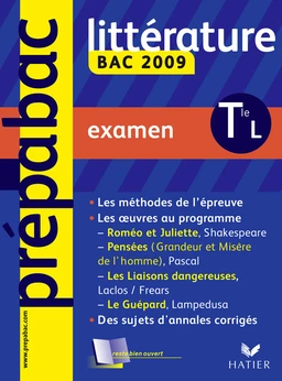 Prépabac Examen, Littérature 2009 Tle L