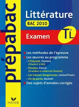 Prépabac Examen Littérature Tle L Bac 2010