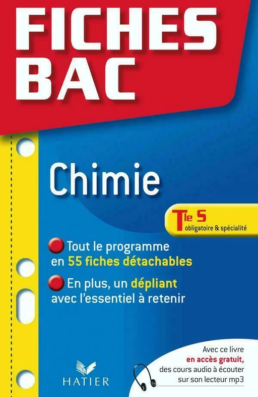 Fiches Bac Chimie Tle S Obligatoire et Spécialité - Isabelle Navizet, Mickael Bourgoin - Hatier