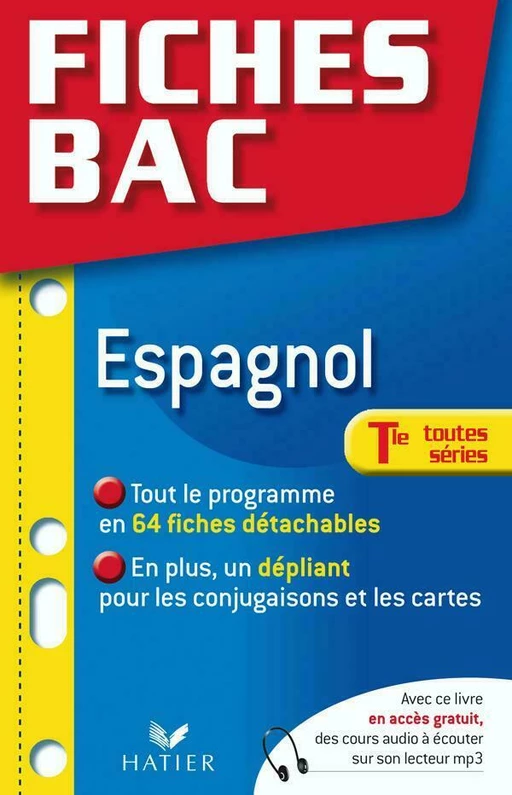 Fiches Bac Espagnol Tle toutes séries - Jean Congar - Hatier