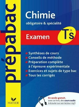 Prépabac examen Chimie Tle S enseignement obligatoire et de spécialité