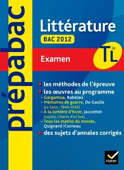 Prépabac examen Littérature Tle L Bac 2012