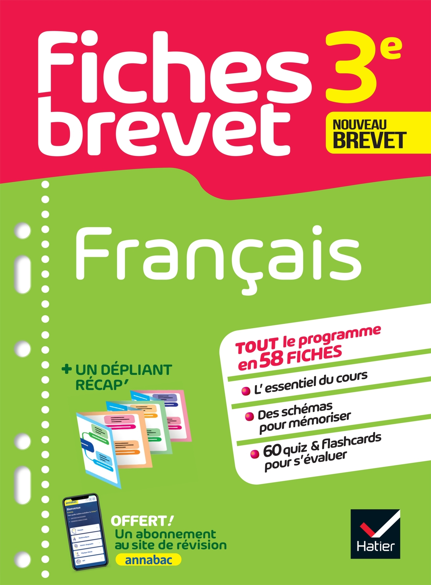 Fiches brevet Français 3e Brevet 2025 tout le programme en fiches