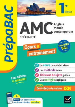 Prépabac AMC (Anglais monde contemporain) 1re générale (spécialité) - Manuel numérique