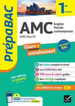 Prépabac - AMC (Anglais monde contemporain) 1re générale (spécialité) - manuel numérique