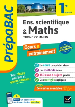 Prépabac - Maths & enseignement scientifique (tronc commun) 1re générale