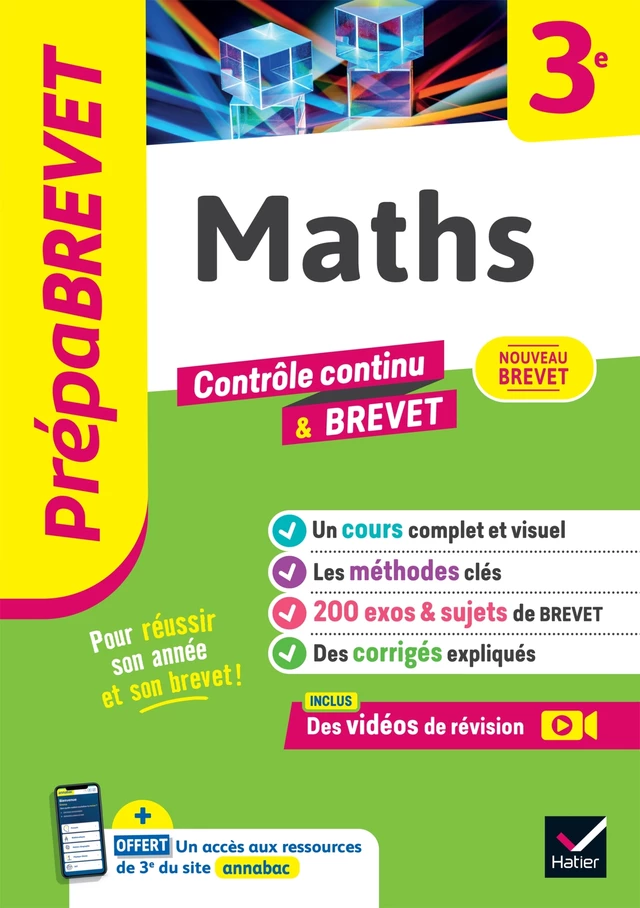 Prépabrevet Maths 3e - Nouveau Brevet 2025 - Caroline Bureau, Jean-Pierre Bureau, Emmanuelle Michaud - Hatier