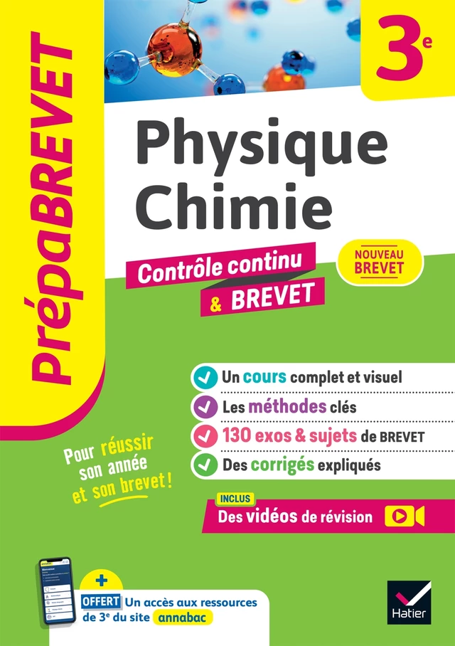 Prépabrevet Physique-Chimie 3e - Nouveau Brevet 2025 - Gaëlle Cormerais, Joël Carrasco - Hatier
