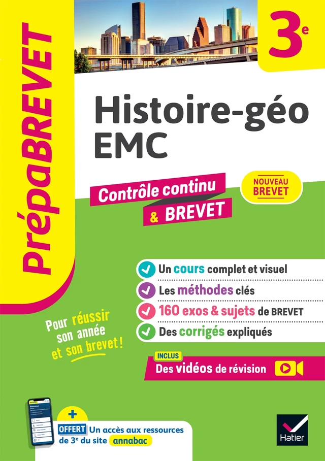 Prépabrevet Histoire-géo EMC 3e - Nouveau Brevet 2025 - Marielle Chevallier, Christophe Clavel, Guillaume d'Hoop - Hatier