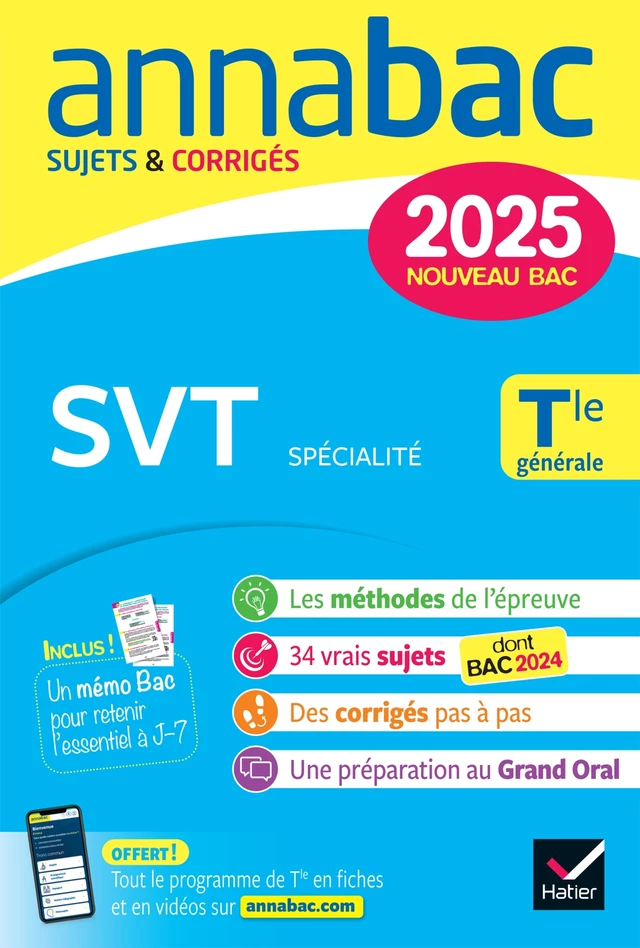 Annales du bac Annabac 2025 SVT Tle générale (spécialité) - Hélène Hervé, Jean-Claude Hervé - Hatier