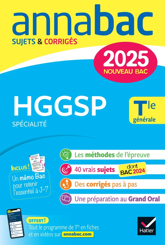 Annales du bac Annabac 2025 HGGSP Tle générale (spécialité) - Christophe Clavel, Laurent van De Wandel, Anthony Guyon, Florence Holstein, Barbara Jamin de Capua, Jean-Philippe Renaud - Hatier