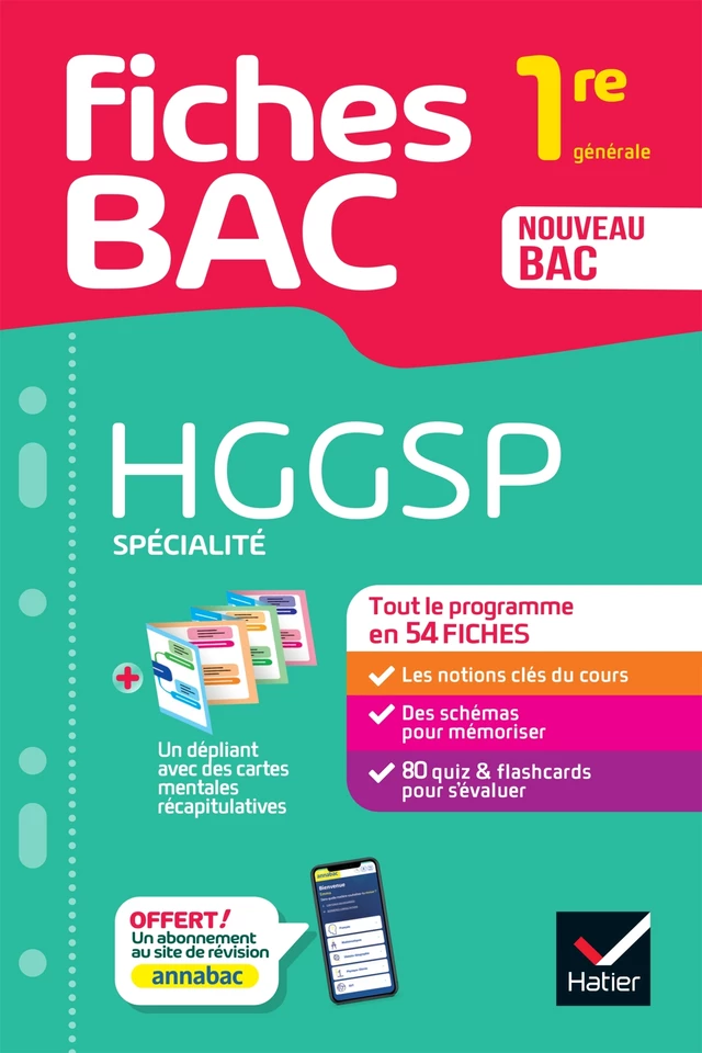 Fiches bac - HGGSP 1re générale (spécialité) - Franck Rimbert, Cécile Gaillard, Cécile Gintrac, Vanessa Mercier, Laurent van De Wandel, Frédéric Viénot - Hatier